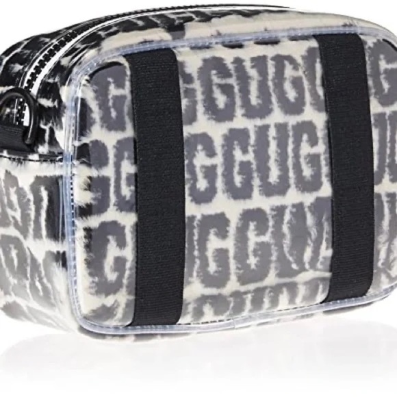 UGG Janey II Clear Black Logo Plush Bag - Picture 3 of 8